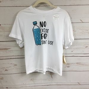 Ladies Jr Recycled Thread Crop Top Tee